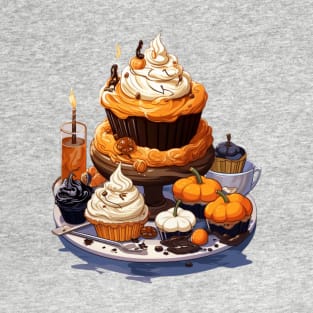 Enchanting Eats Delight in a Halloween Dessert Journey T-Shirt